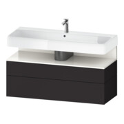 Duravit Waschtischunterschrank Qatego 119x47x59cm, w g/Gra m, 1 Kast, 1 Ausz.