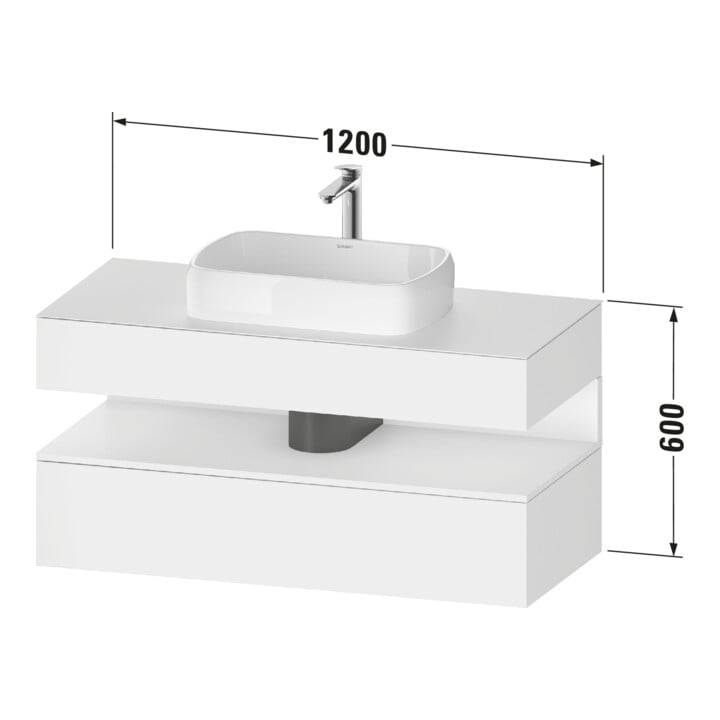 Duravit Waschtischunterschrank Qatego 120x55x60cm, E Ma/Gra m, Pl, 1 Kast