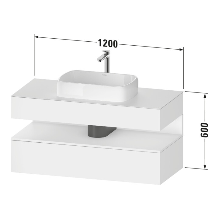 Duravit Waschtischunterschrank Qatego 120x55x60cm, E Ma/Gra m, Pl, Nischenb