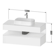 Duravit Waschtischunterschrank Qatego 120x55x60cm, E na/gra m, Pl, Nischenb-3