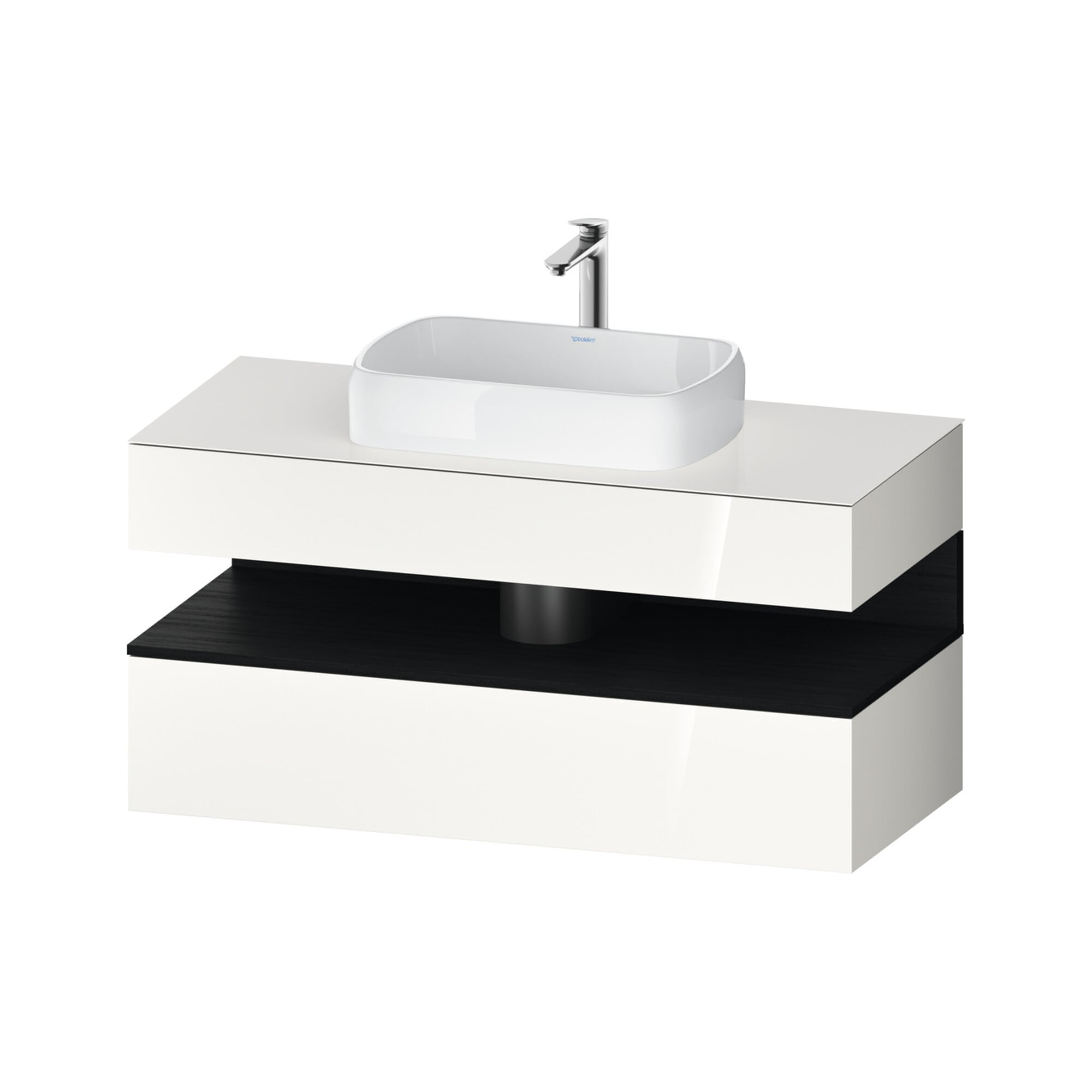 Duravit Waschtischunterschrank Qatego 120x55x60cm, E sw/we g, Pl, 1 Schubkast.