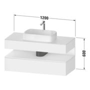 Duravit Waschtischunterschrank Qatego 120x55x60cm, gra m/Gr m, Pl, Nischenb-3