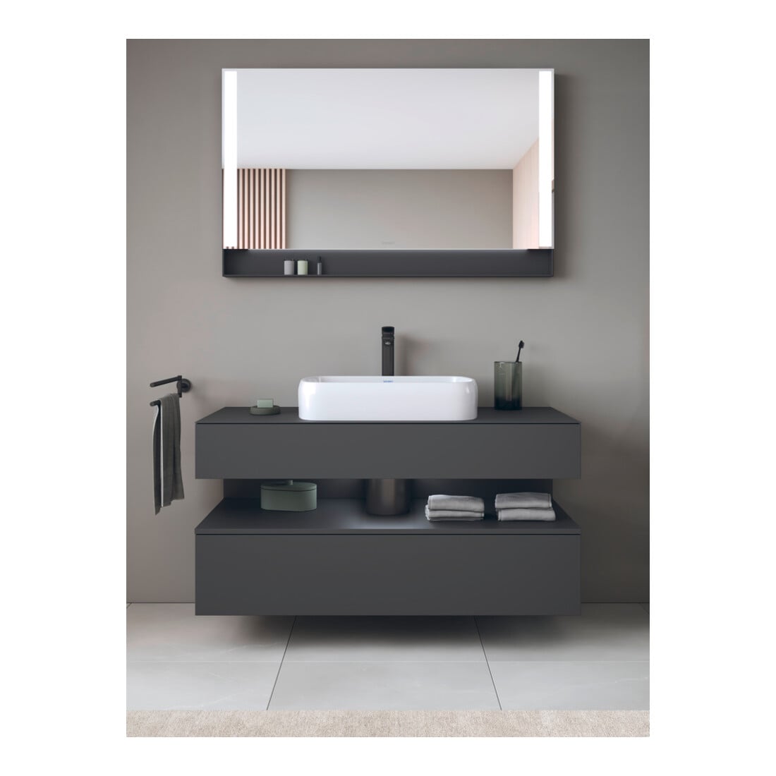 Duravit Waschtischunterschrank Qatego 120x55x60cm, gra m, Pl, Nischenb