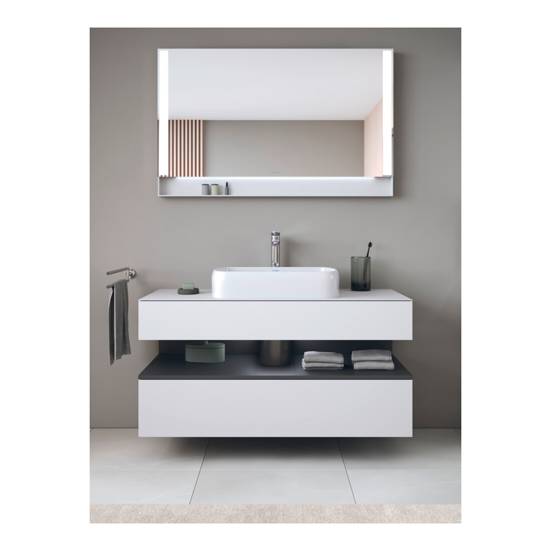 Duravit Waschtischunterschrank Qatego 120x55x60cm, gra m/we m, Pl, Nischenb