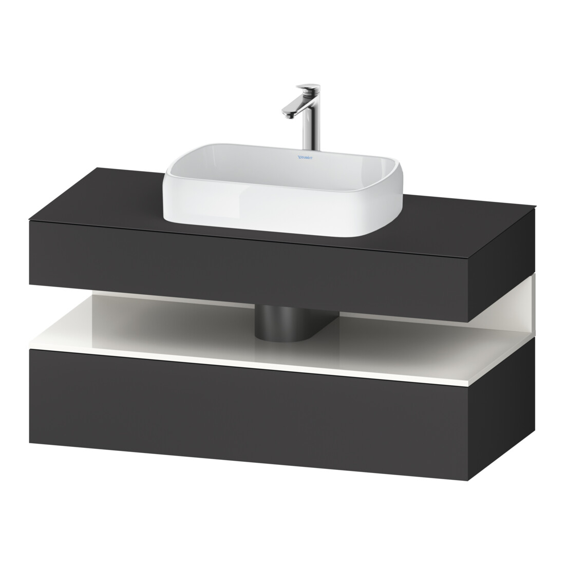 Duravit Waschtischunterschrank Qatego 120x55x60cm, w g/Gra m, Pl, 1 Schubkast.