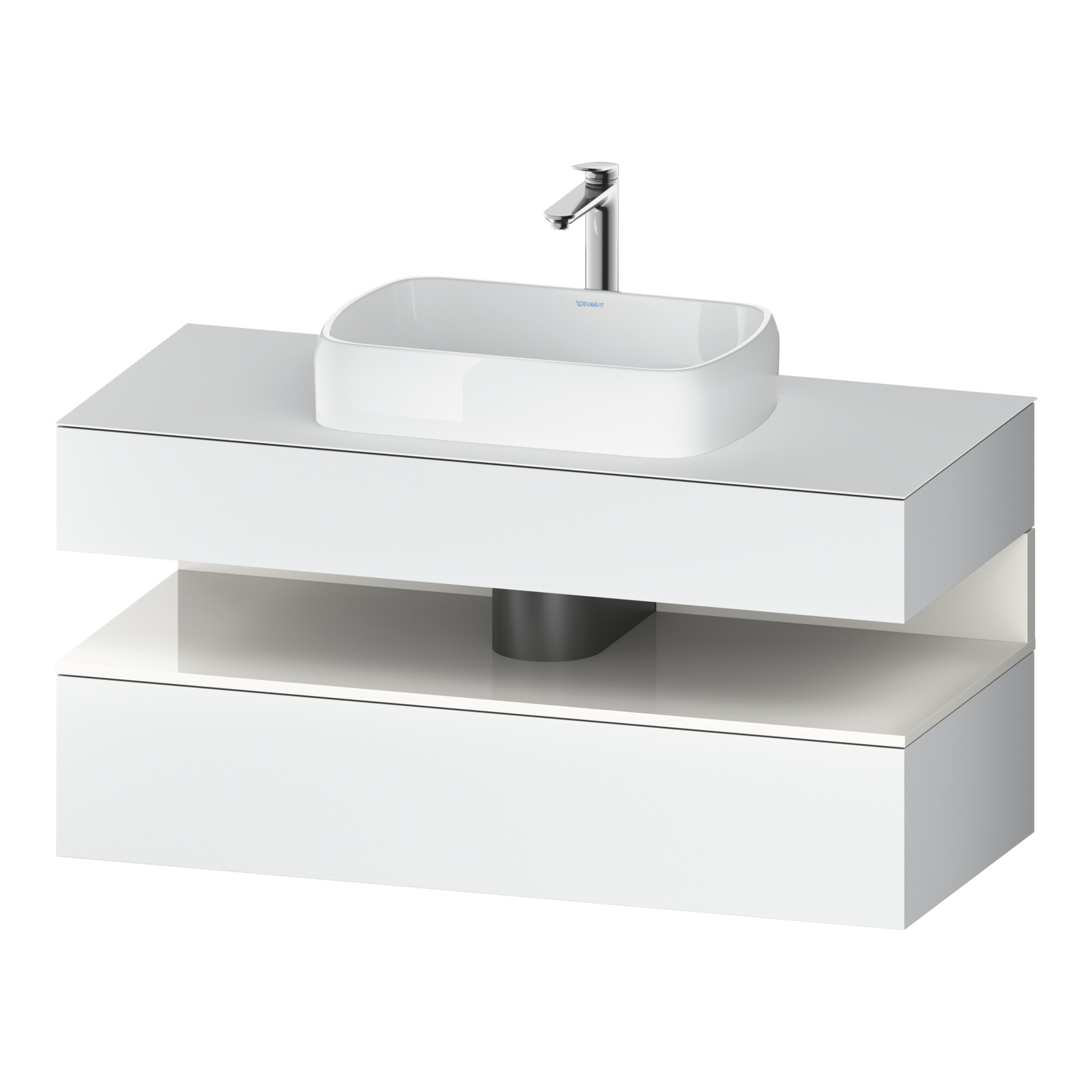 Duravit Waschtischunterschrank Qatego 120x55x60cm, w hgl/we m, Pl, 1 Kast