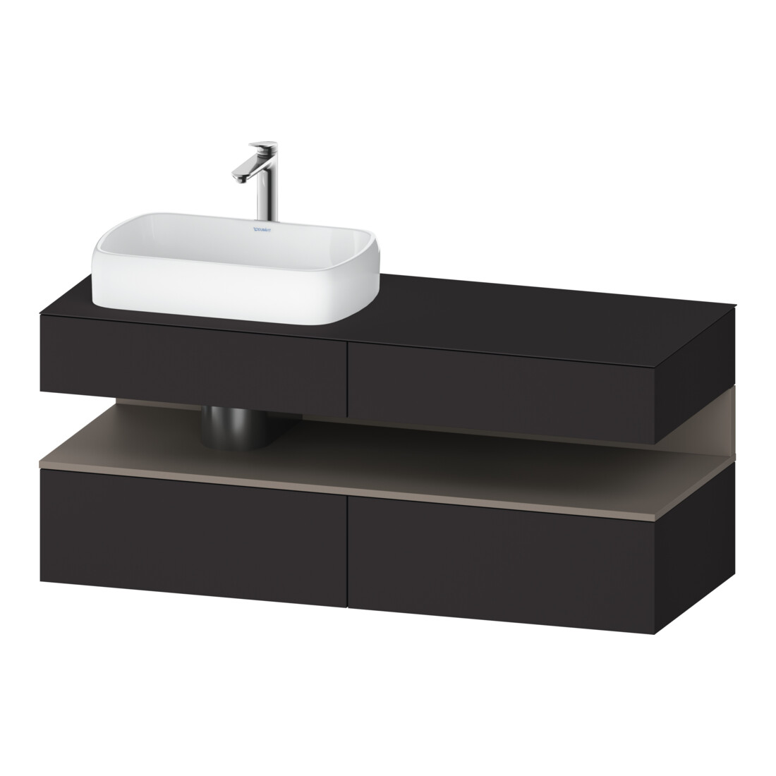 Duravit Waschtischunterschrank Qatego 140x55x60cm, ba m/Gr m, Pl, B l, B