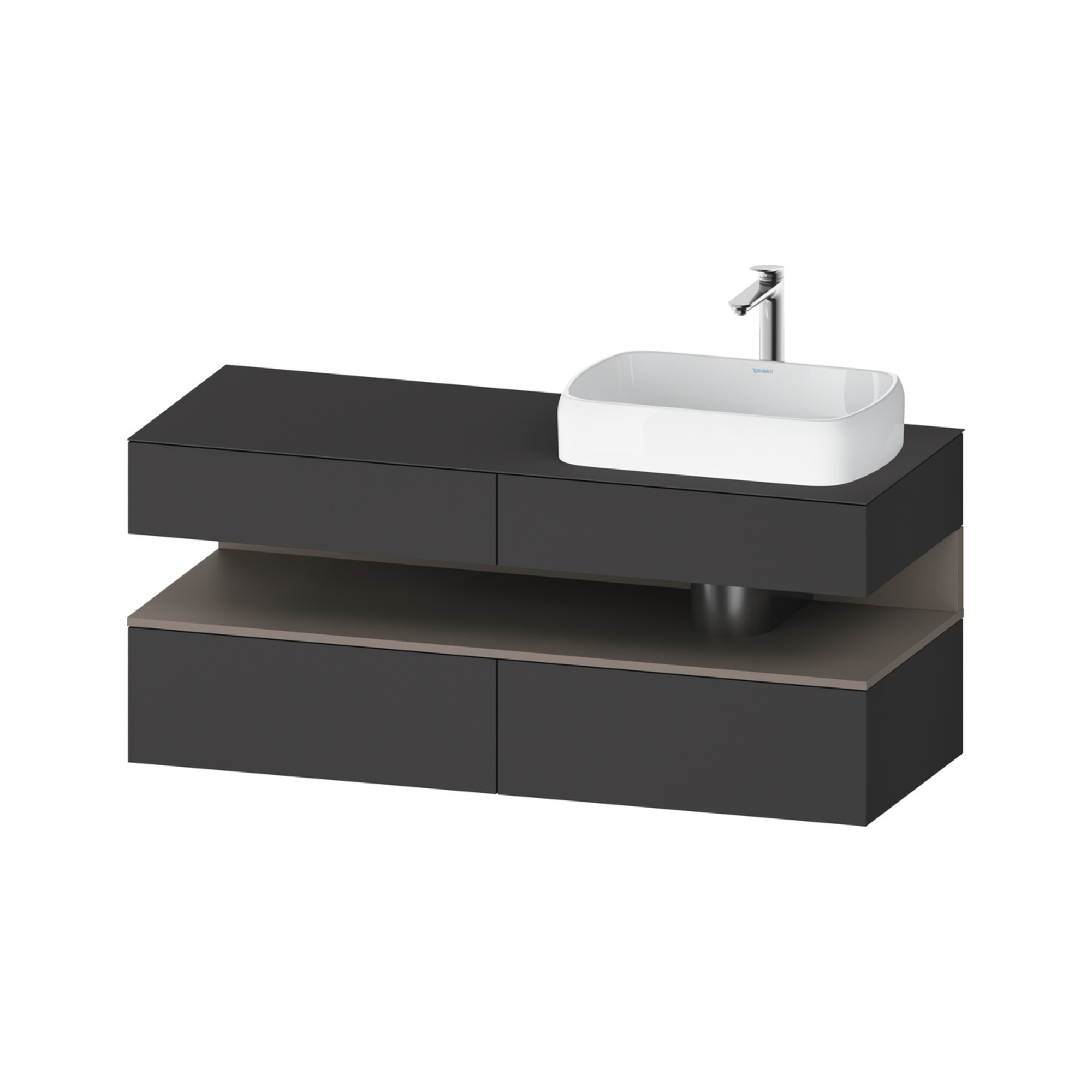 Duravit Waschtischunterschrank Qatego 140x55x60cm, ba m/Gr m, Pl, B r, B