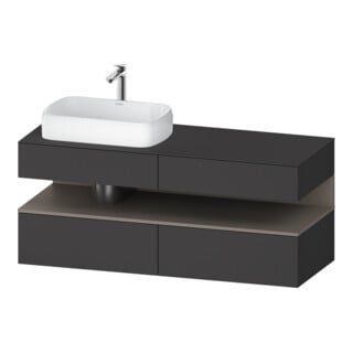 Duravit Waschtischunterschrank Qatego 140x55x60cm, ba m/Gr m, Pl, Beck. li