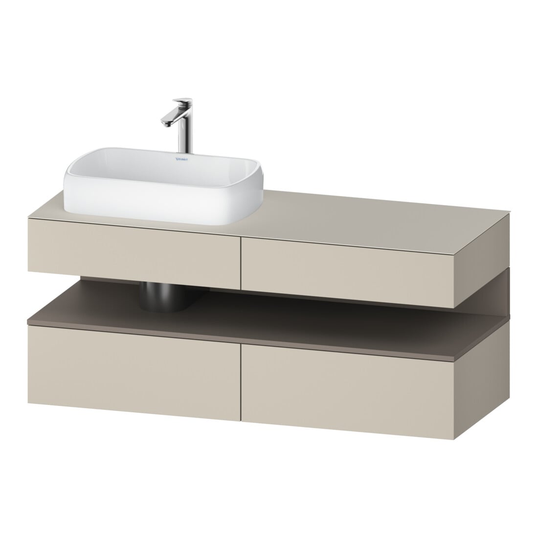Duravit Waschtischunterschrank Qatego 140x55x60cm, ba m/ta m, Pl, B l, B