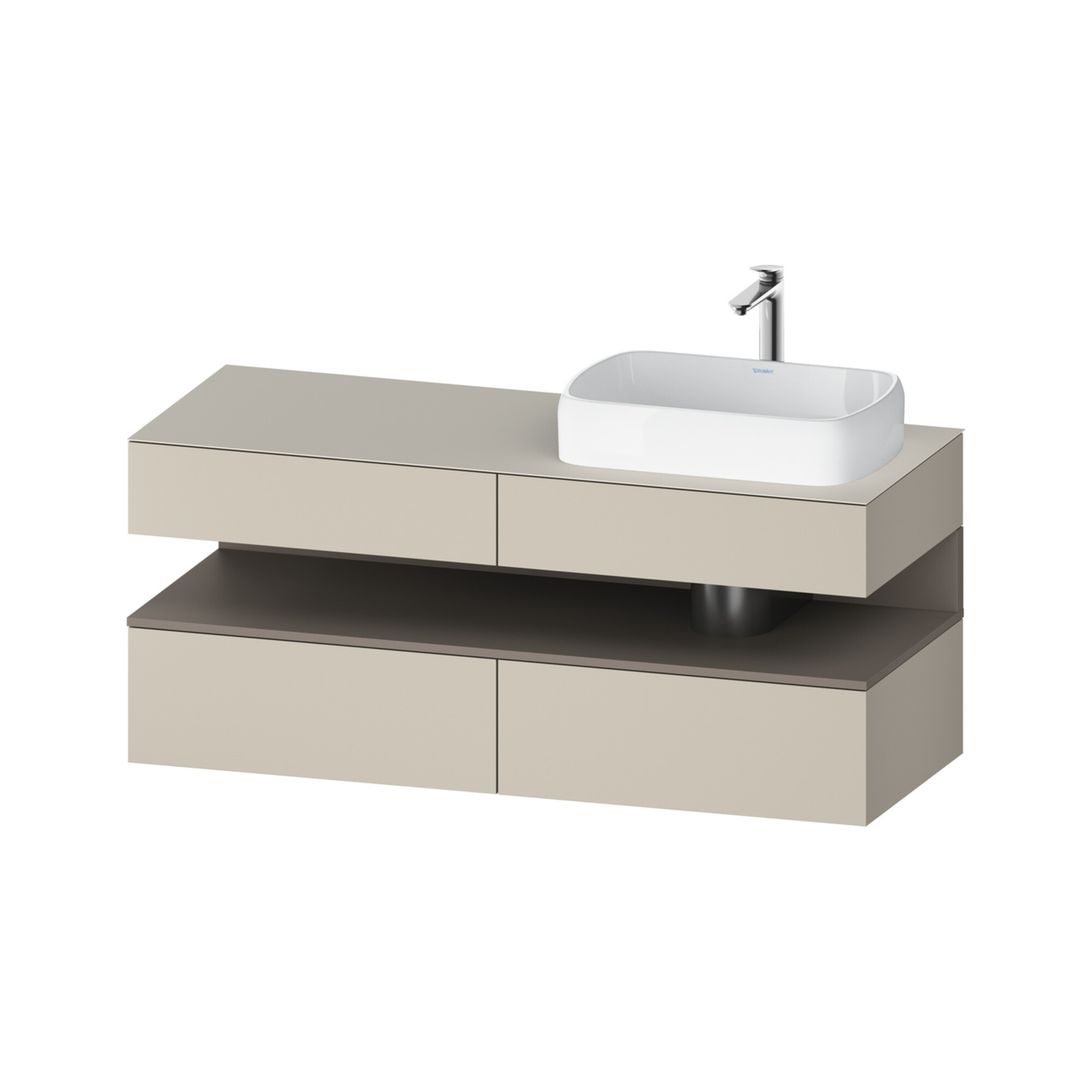 Duravit Waschtischunterschrank Qatego 140x55x60cm, ba m/ta m, Pl, B r, B