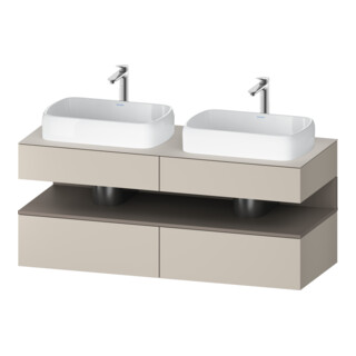 Duravit Waschtischunterschrank Qatego 140x55x60cm, ba m/ta m, Pl, Beck. beids.