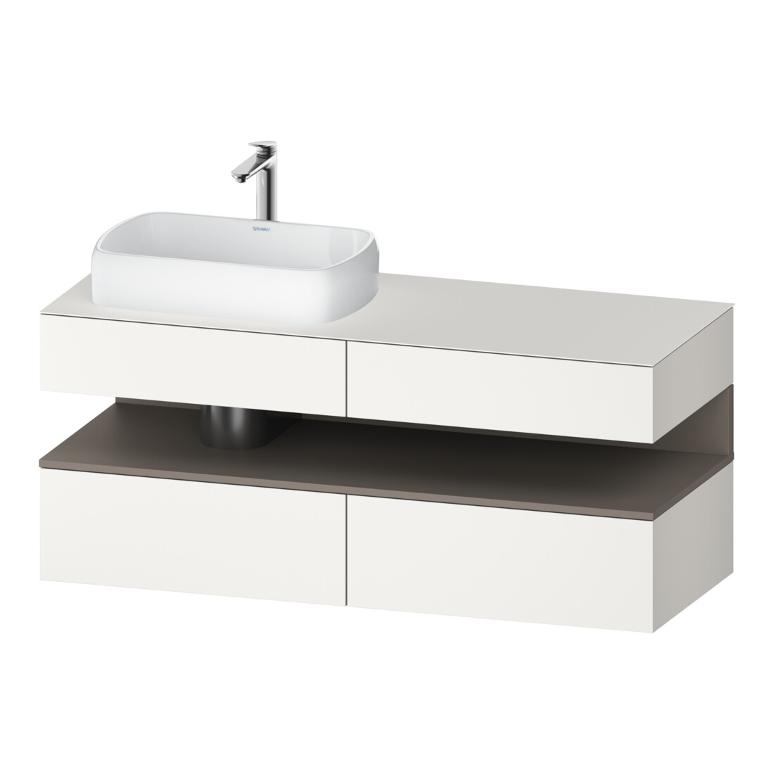 Duravit Waschtischunterschrank Qatego 140x55x60cm, ba m/we m, Pl, Beck. li