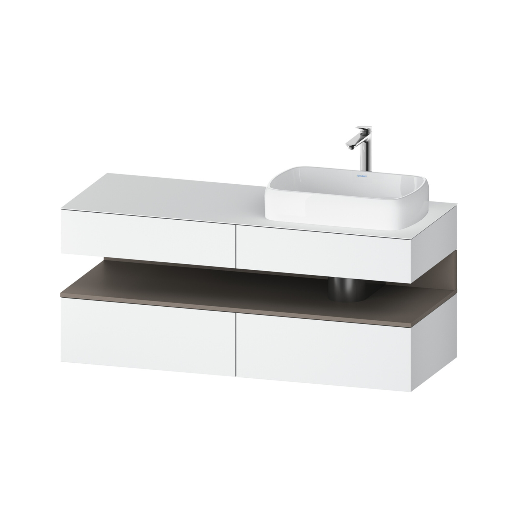 Duravit Waschtischunterschrank Qatego 140x55x60cm, ba m/we m, Pl, Beck. re