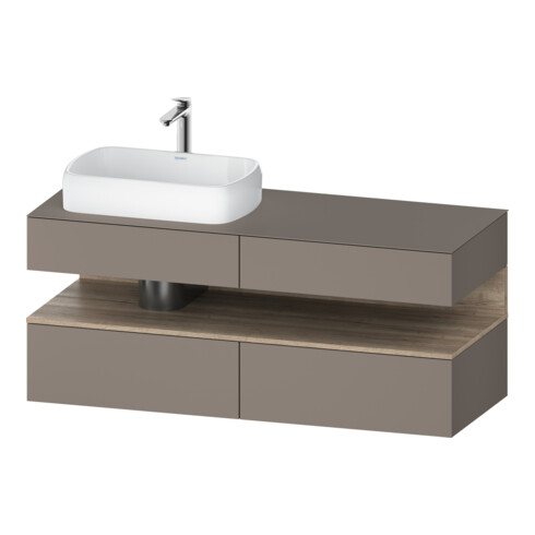 Duravit Waschtischunterschrank Qatego 140x55x60cm, E Ma/Ba m, Pl, B l, B