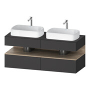 Duravit Waschtischunterschrank Qatego 140x55x60cm, E Ma/Gra m, Pl, B beids.