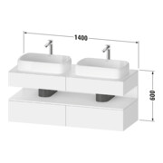 Duravit Waschtischunterschrank Qatego 140x55x60cm, E Ma/Gra m, Pl, B beids.-3