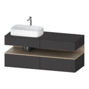Duravit Waschtischunterschrank Qatego 140x55x60cm, E Ma/Gra m, Pl, B l, B