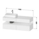 Duravit Waschtischunterschrank Qatego 140x55x60cm, E Ma/Gra m, Pl, B l, B