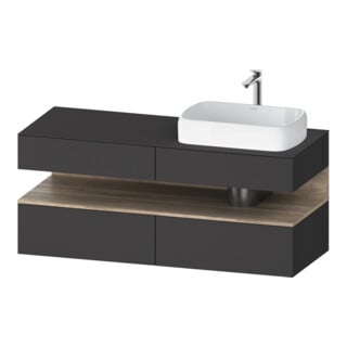 Duravit Waschtischunterschrank Qatego 140x55x60cm, E Ma/Gra m, Pl, B r, B