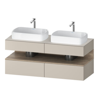 Duravit Waschtischunterschrank Qatego 140x55x60cm, E Ma/t m, Pl, Beck. beids.