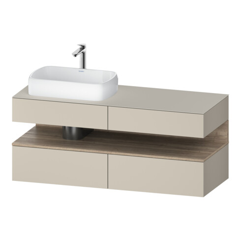 Duravit Waschtischunterschrank Qatego 140x55x60cm, E Ma/t m, Pl, Beck. li