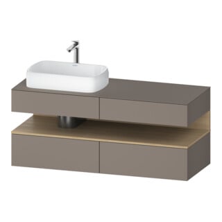Duravit Waschtischunterschrank Qatego 140x55x60cm, E na/b m, Pl, B l, Nischenb