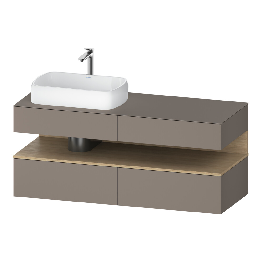 Duravit Waschtischunterschrank Qatego 140x55x60cm, E na/b m, Pl, Beck. li
