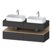 Duravit Waschtischunterschrank Qatego 140x55x60cm, E na/gra m, Pl, B beids.