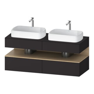 Duravit Waschtischunterschrank Qatego 140x55x60cm, E na/gra m, Pl, B beids.