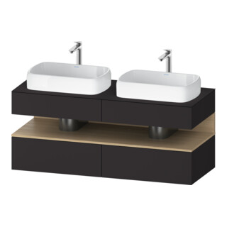 Duravit Waschtischunterschrank Qatego 140x55x60cm, E na/gra m, Pl, B bs, B
