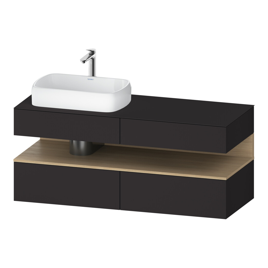 Duravit Waschtischunterschrank Qatego 140x55x60cm, E na/gra m, Pl, Beck. li