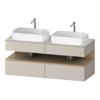 Duravit Waschtischunterschrank Qatego 140x55x60cm, E na/tau m, Pl, B beids.