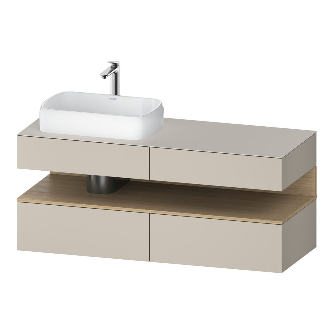 Duravit Waschtischunterschrank Qatego 140x55x60cm, E na/tau m, Pl, B l, B