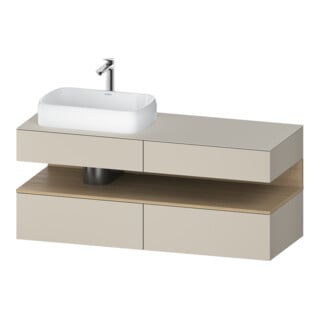 Duravit Waschtischunterschrank Qatego 140x55x60cm, E na/tau m, Pl, B l, B
