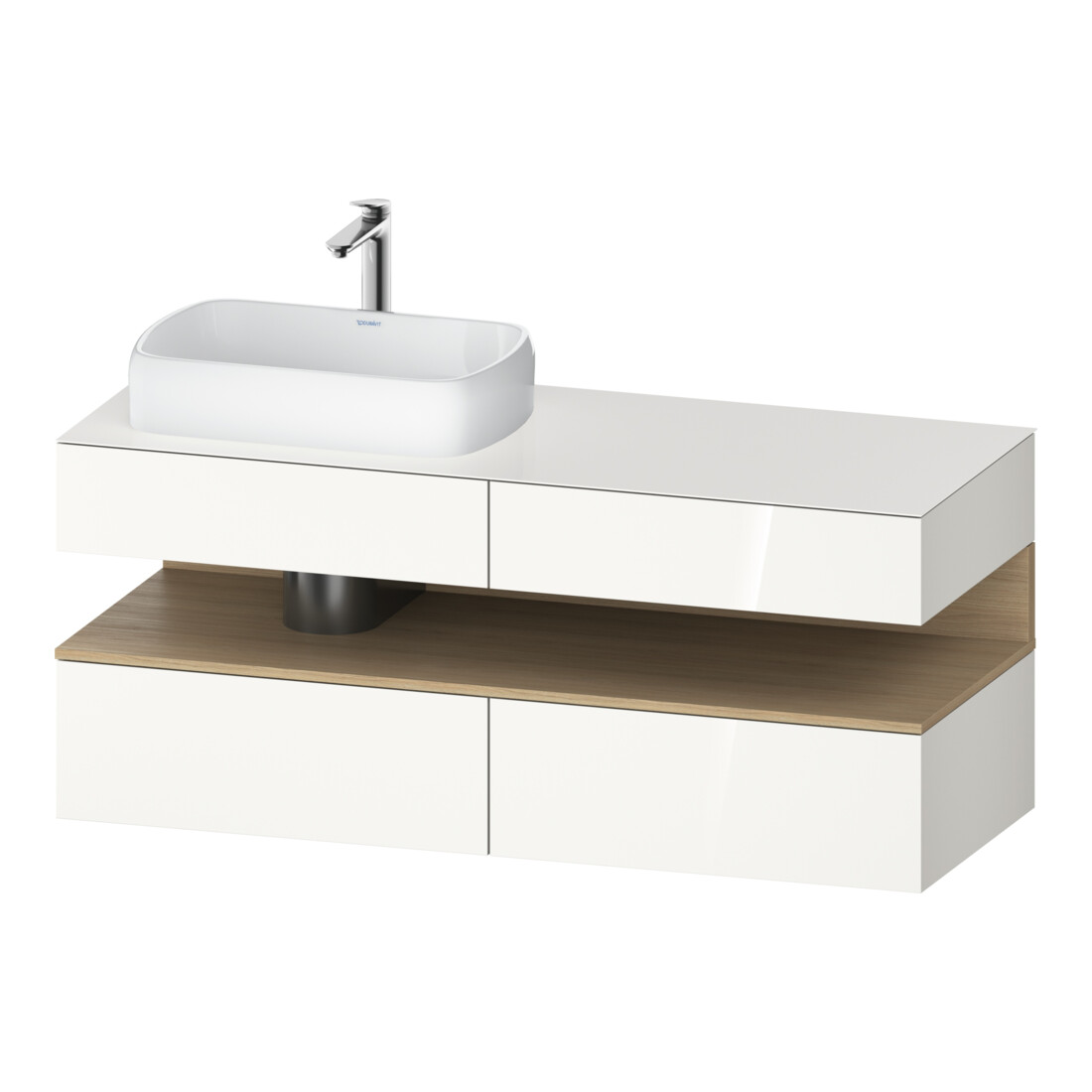Duravit Waschtischunterschrank Qatego 140x55x60cm, E na/we g, Pl, B l, B
