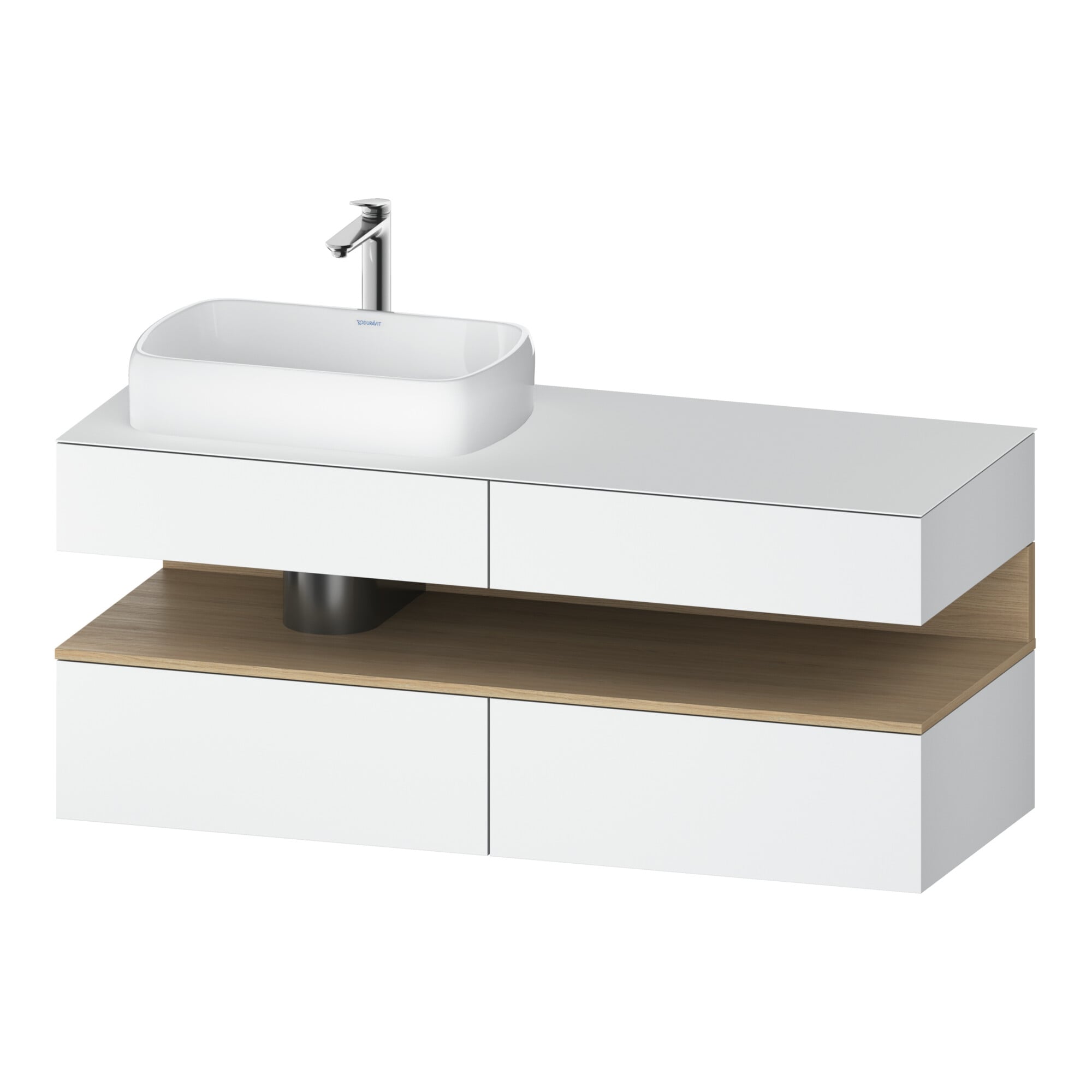 Duravit Waschtischunterschrank Qatego 140x55x60cm, E na/we m, Pl, B l, B