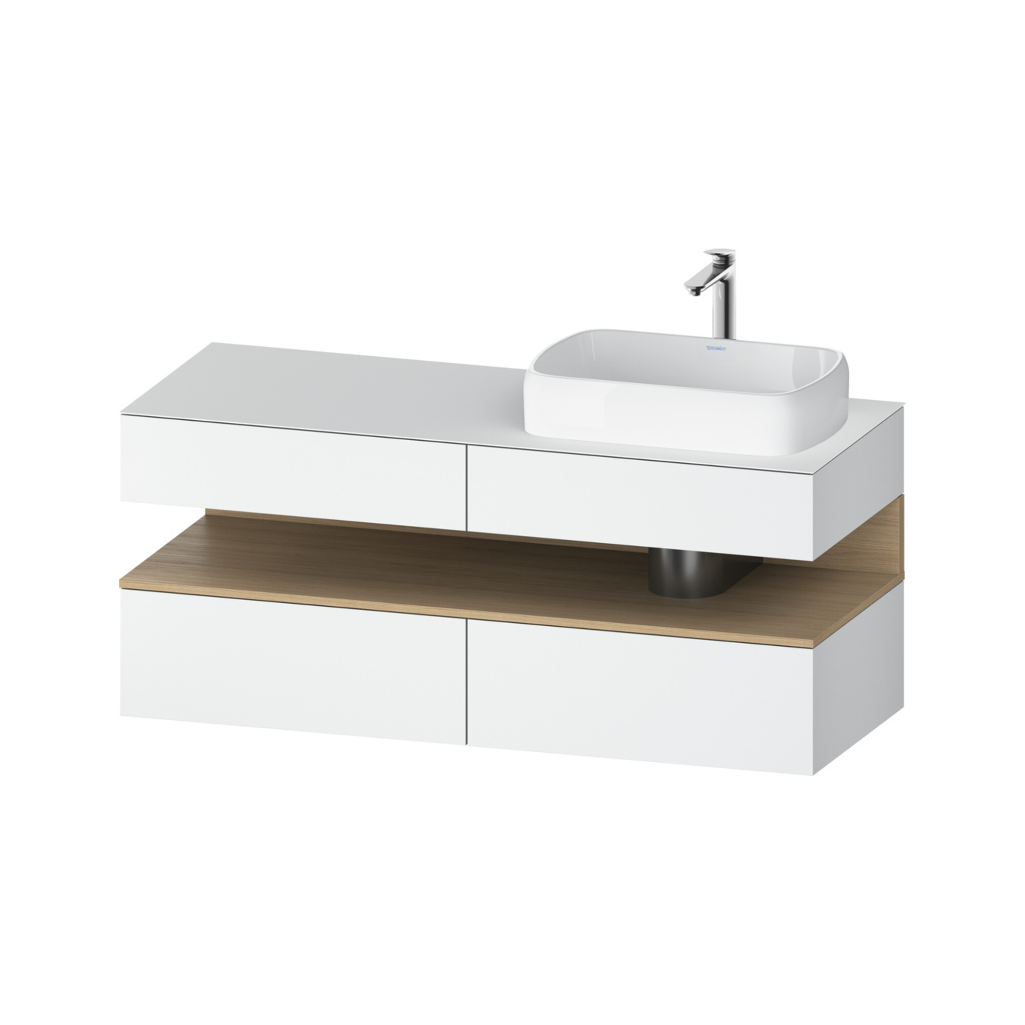 Duravit Waschtischunterschrank Qatego 140x55x60cm, E na/we m, Pl, Beck. re
