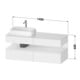 Duravit Waschtischunterschrank Qatego 140x55x60cm, E sw/Bas m, Pl, Beck. li