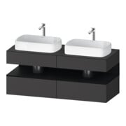 Duravit Waschtischunterschrank Qatego 140x55x60cm, E sw/gra m, Pl, B beids.