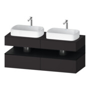 Duravit Waschtischunterschrank Qatego 140x55x60cm, E sw/gra m, Pl, B beids.