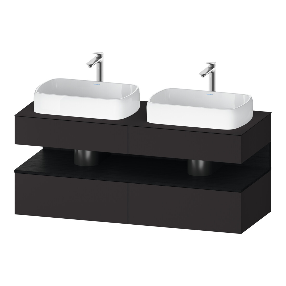 Duravit Waschtischunterschrank Qatego 140x55x60cm, E sw/gra m, Pl, B bs, B