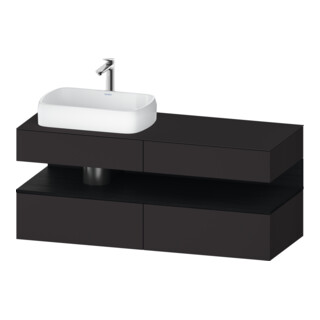 Duravit Waschtischunterschrank Qatego 140x55x60cm, E sw/gra m, Pl, B l, B