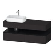 Duravit Waschtischunterschrank Qatego 140x55x60cm, E sw/gra m, Pl, B l, B