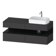 Duravit Waschtischunterschrank Qatego 140x55x60cm, E sw/gra m, Pl, B r, B