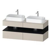Duravit Waschtischunterschrank Qatego 140x55x60cm, E sw/tau m, Pl, B beids.