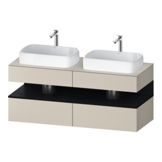 Duravit Waschtischunterschrank Qatego 140x55x60cm, E sw/tau m, Pl, B bs, B