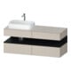 Duravit Waschtischunterschrank Qatego 140x55x60cm, E sw/tau m, Pl, B l, B-1