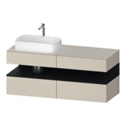 Duravit Waschtischunterschrank Qatego 140x55x60cm, E sw/tau m, Pl, B l, B