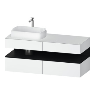 Duravit Waschtischunterschrank Qatego 140x55x60cm, E sw/we m, Pl, B l, B